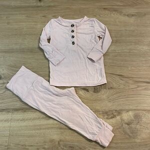 Lou Lou and Company light pink 2 piece pj set